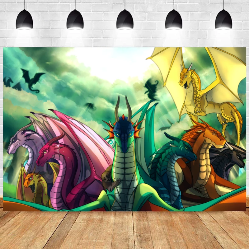 Dragon Wings of Fire Backdrop: La Mejor Opción para Fondos de Fiesta de Cumpleaños con WOF