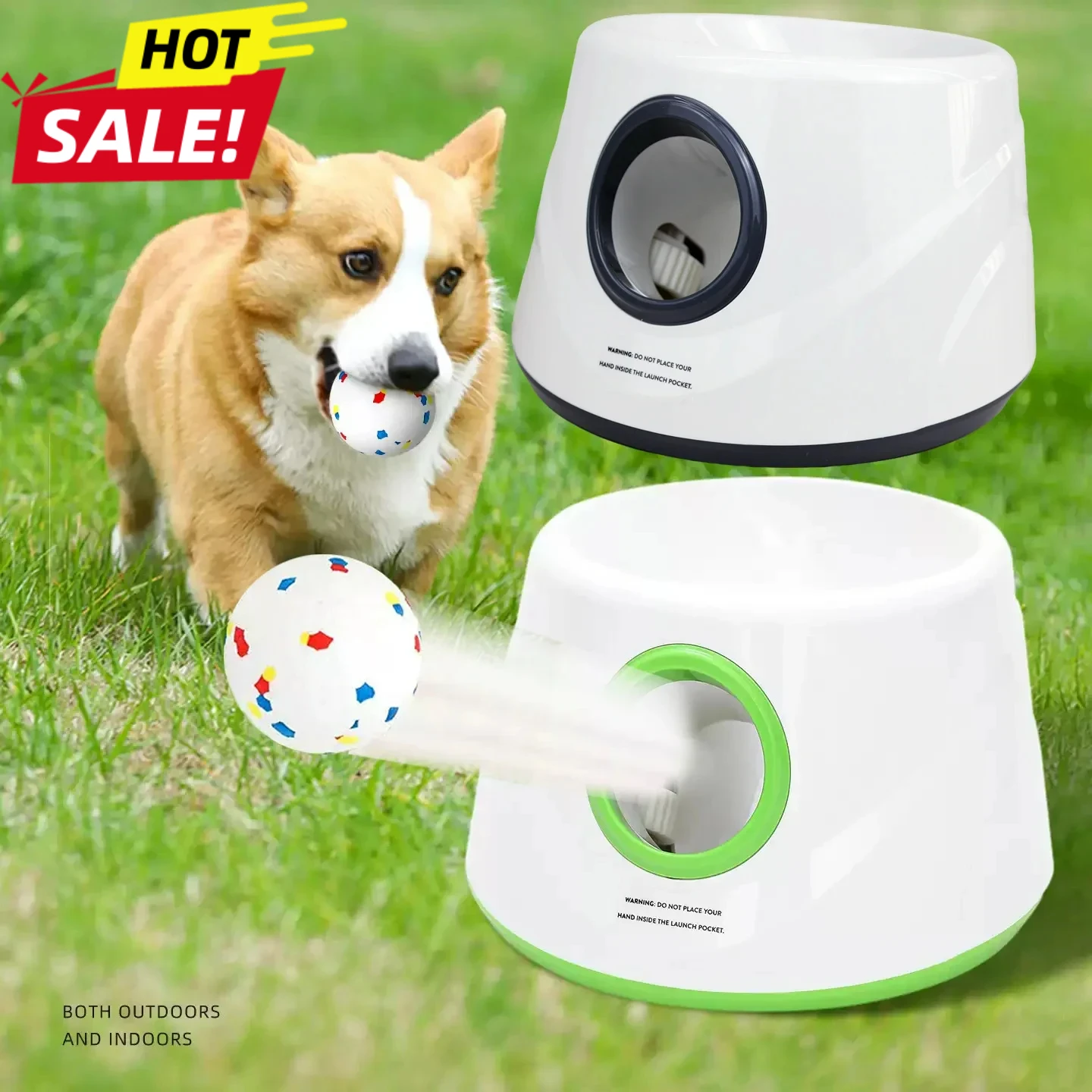 

Automatic Dog Tennis Ball Launcher Dogs Chase Toys Automatic Fun Interactive Machine Fun Interactive Rechargable Catapult 6 Ball