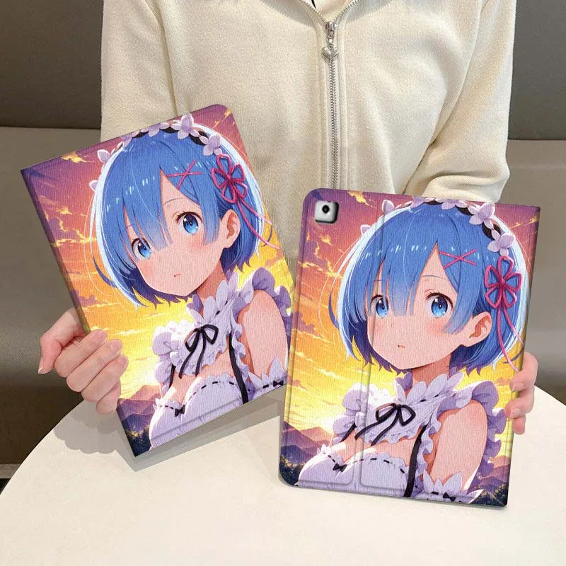 

R-Re Z-ZEROS Anime Art For iPad Pro Air Mini 1 2 3 4 5 6 7 7th 8th 9th 10th 11th 10.2 9.7 10.5 10.9 11 Tablet Case Cover