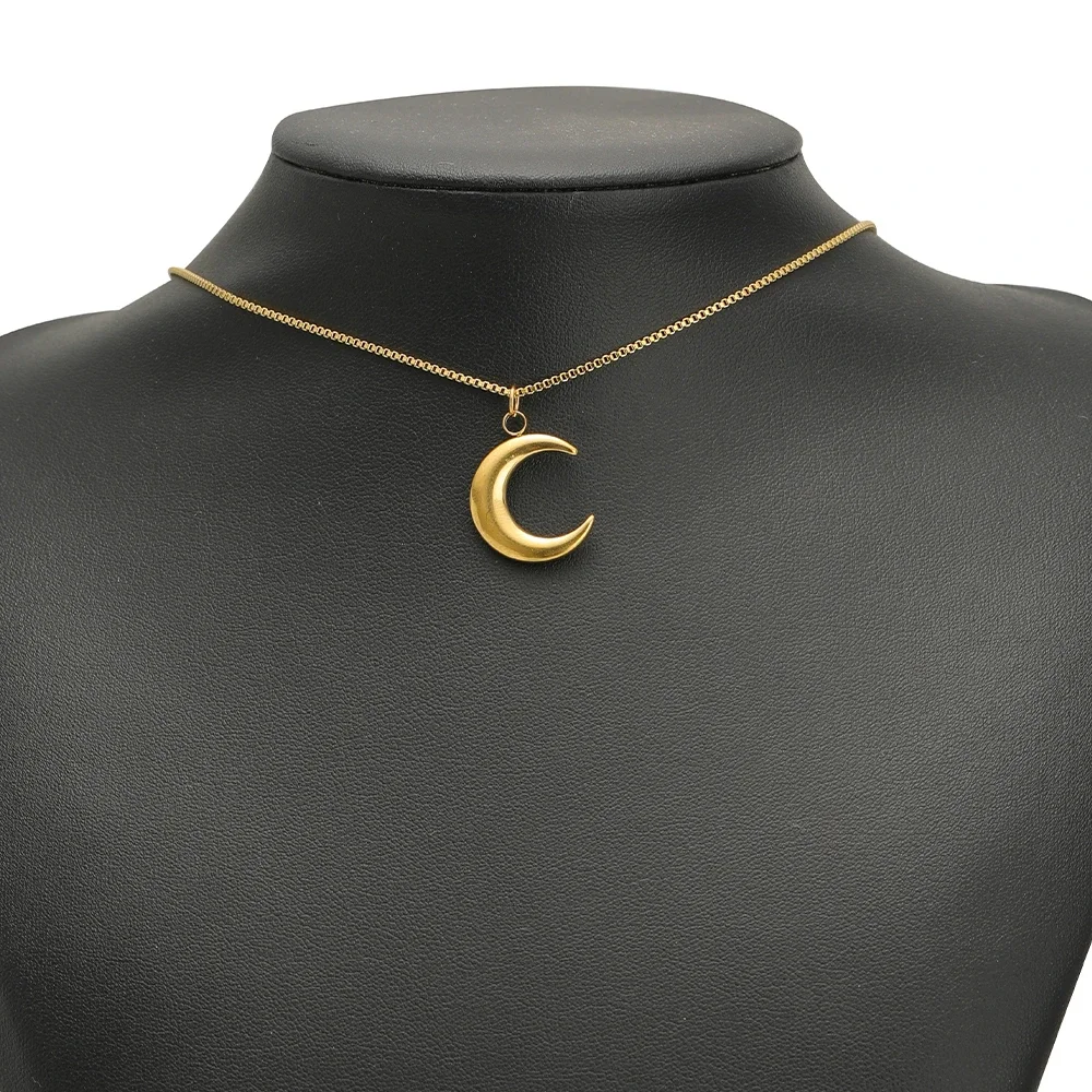 5pcs Stainless Steel Moon Horn Charms Gold Pendants for DIY Jewelry Making Exquisite Necklace Bracelet Decoration Supplies Bulk - view 6