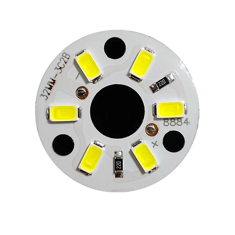 Conta da lâmpada LED, placa Downlight, chips redondos, 3W, 5W, 7W, DC 12V, 2Pcs