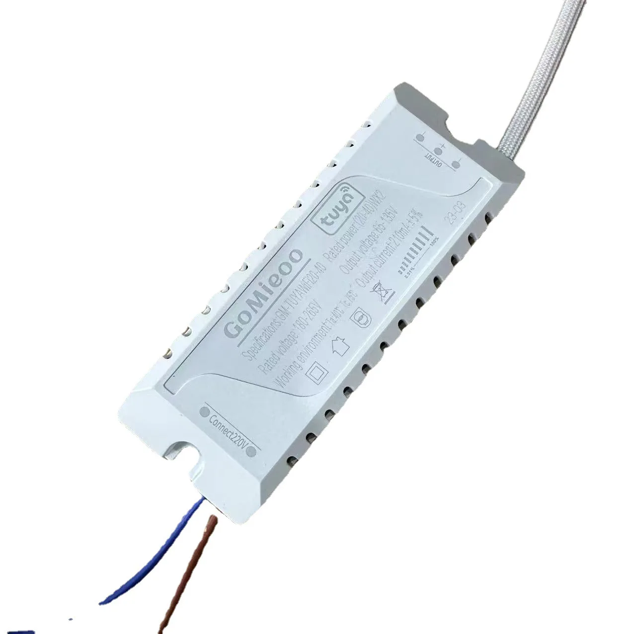 AC220V 2.4G Intelligent LED Driver RF Remote Control TUYA APP12-24WX2 80-120WX2 Dimming Lighting Transformer