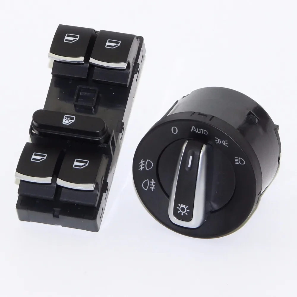

OEM Chrome Master Window Switch & Side Mirror Fold Control Buttons For VW Passat B6 Tiguan Golf Jetta MK5 MK6 Tiguan Jetta MK5