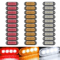10PCS LED Side Marker Lights Front Rear Side Lights RV Truck Trailer Clearance Light Waterproof 4LED Indicator Car Lights 12-24V