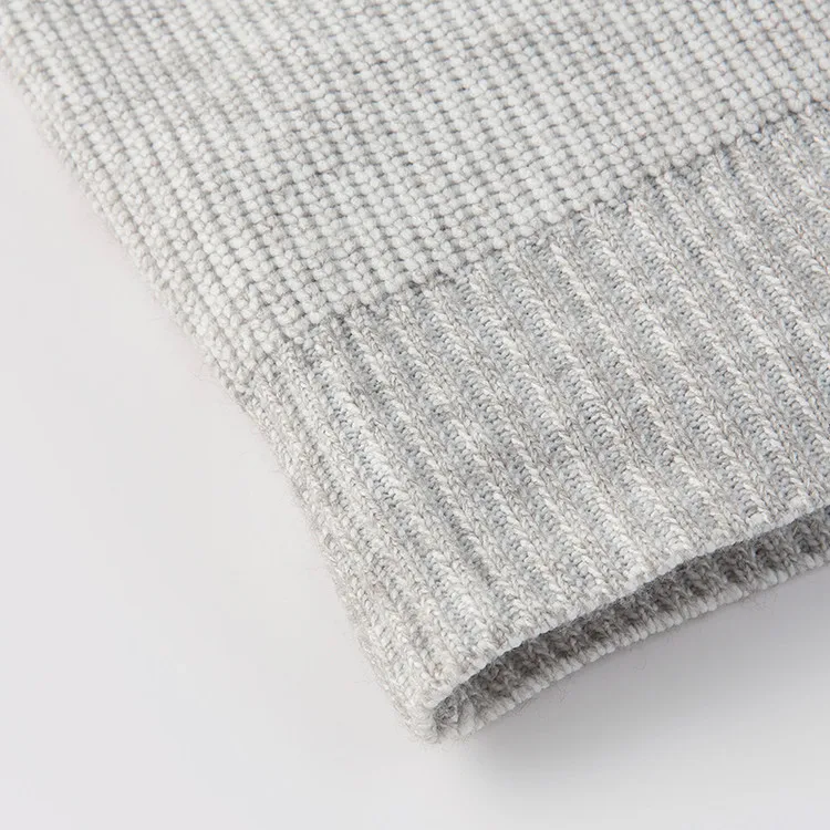 Herren-Strickjacke mit Kapuze und Reißverschluss, lässiger, locker geschnittener Pullover im Old-Money-Stil – Detail 6