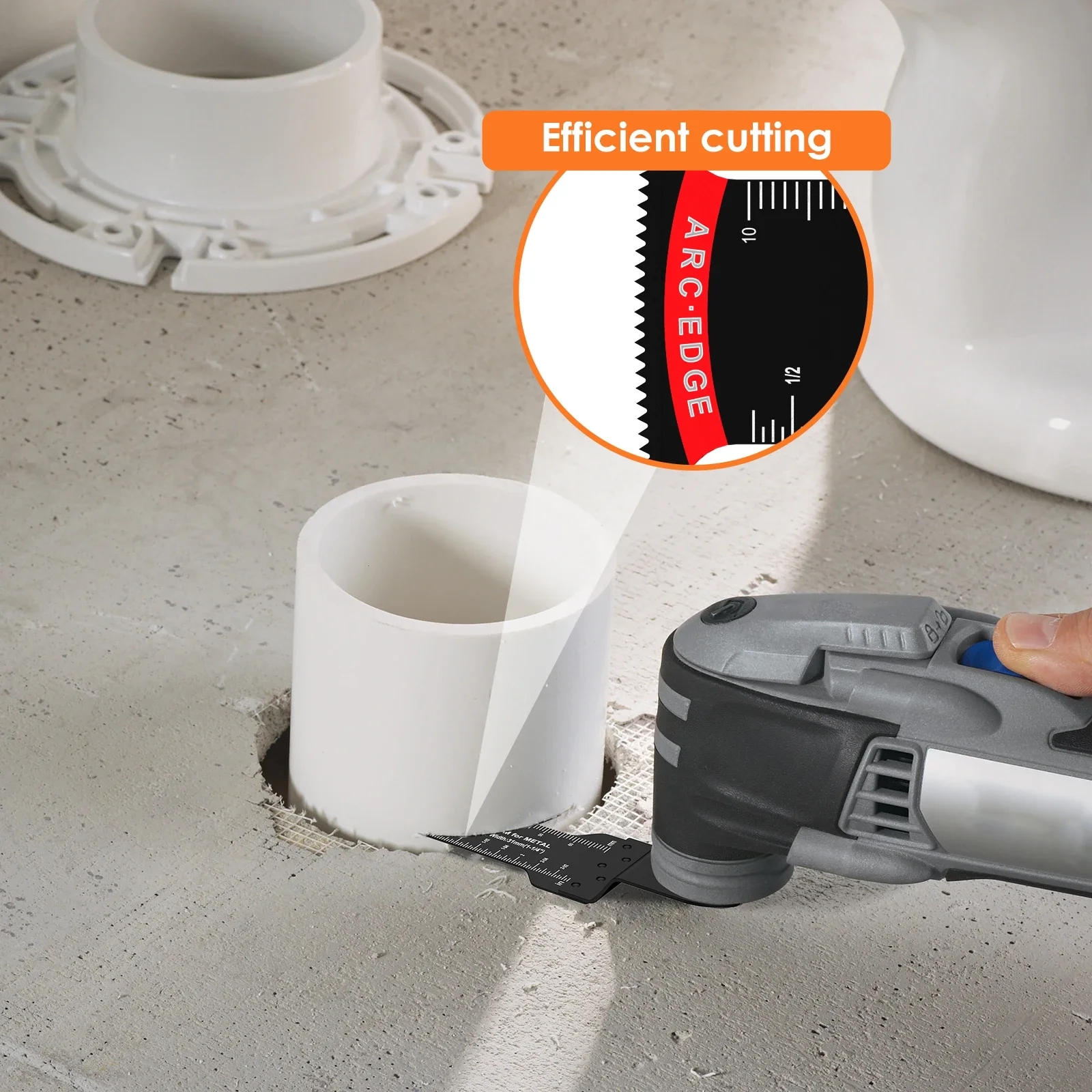 Hojas de sierra oscilantes bimetálicas, Kit de cuchillas de corte multiherramienta oscilantes de borde de arco para madera dura de Metal blando, 20 piezas