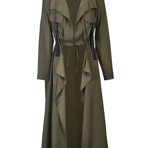 Eam Long Green Armee Graben Frauen Großgröße Neues V -Sleeve Langarmanpassung 8 Hauptverkäufe hauptsächlich lang -Green Female - №5