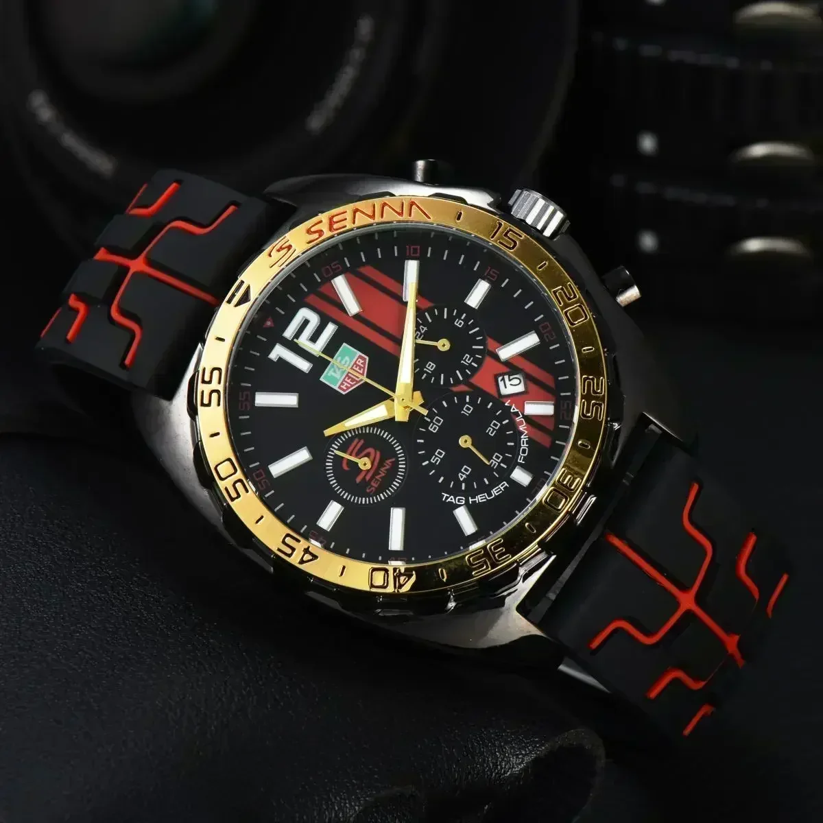 Fashion Formula 1 Wristwatch for Men Tag Chronograph Heuer Auto Date Luxury Watch for Male Quartz Movement