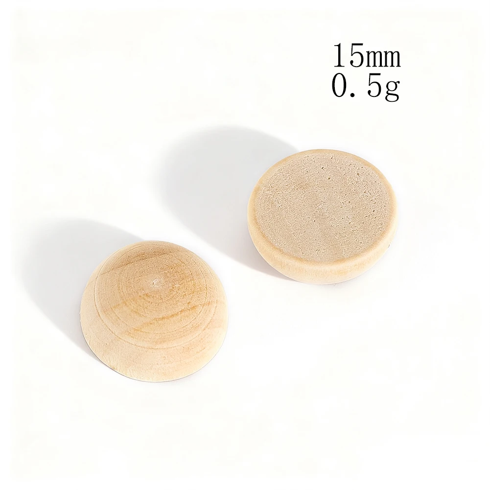 D2 50 قطعة 15 مللي متر نصف كرات خشبية لم تنته سبليت الخرز نصف الكرة DIY بها بنفسك الطلاء مشاريع الحرفية لعبة لوازم ديكور المنزل الزينة