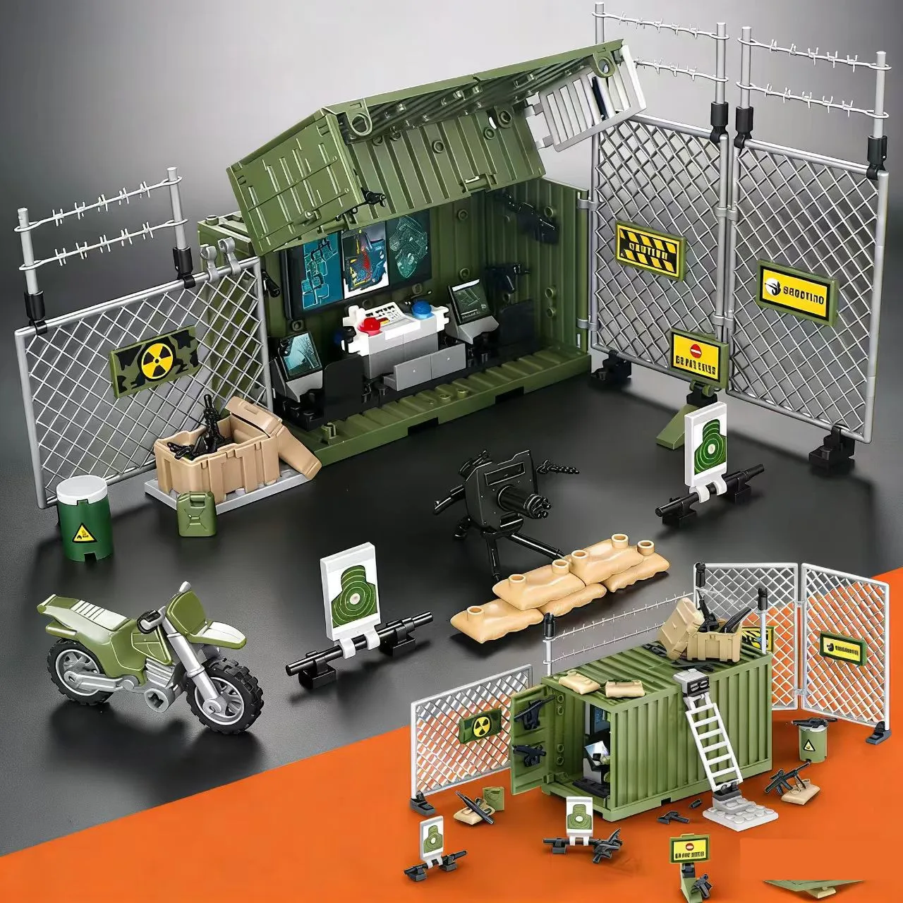 Deformable SWAT Special forces Container Command operating base Building Blocks Set DIY Military series Bricks toys for boys