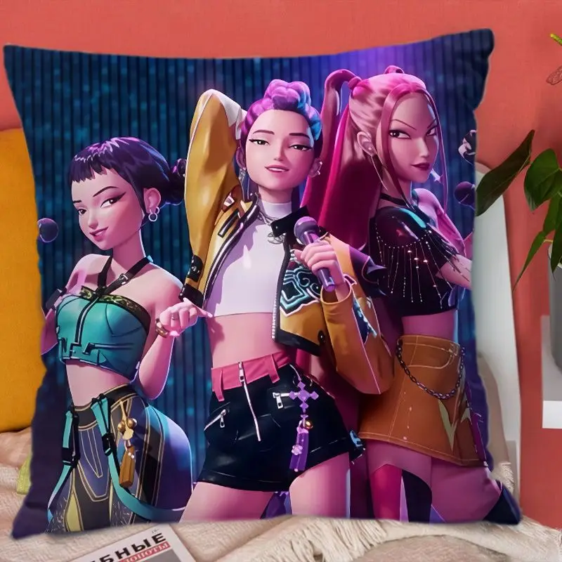 مجموعة وسائد KPOP Ma-Ra-u-der Girl-Group مربعة على الوجهين - بدون وسادة أساسية. غرفة، أريكة، ديكور غرفة النوم، مهجع