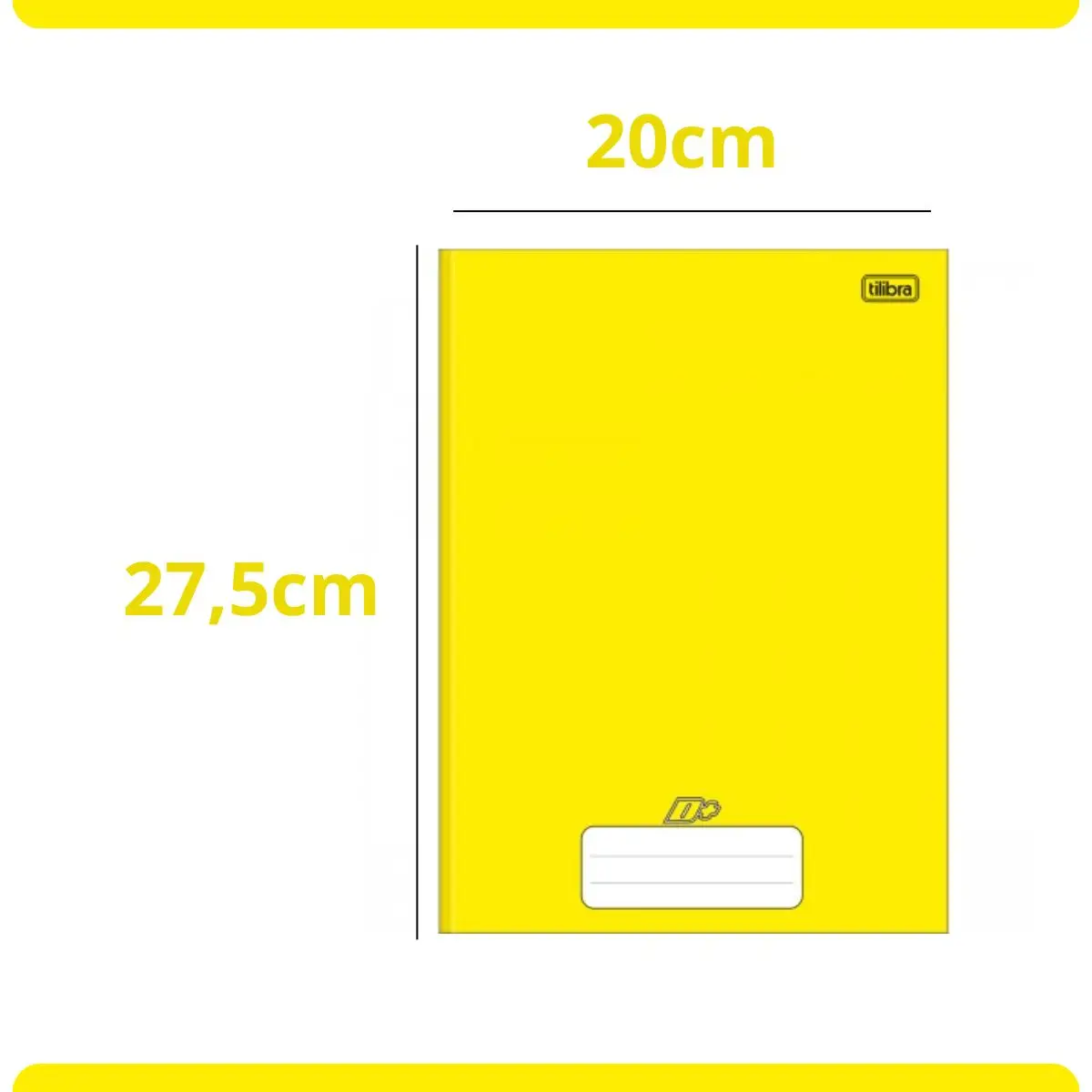 دفتر كتيب أصفر من التيليبرا ، قلم رصاص لدورة المدرسة الجامعية ، 48 ورقة 200x275mm