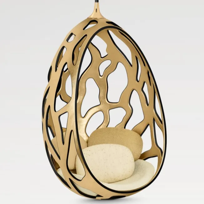 FRP eggshell hollow chair, hotel bed and breakfast balcony hanging basket, modern simple light leisure hanging chair