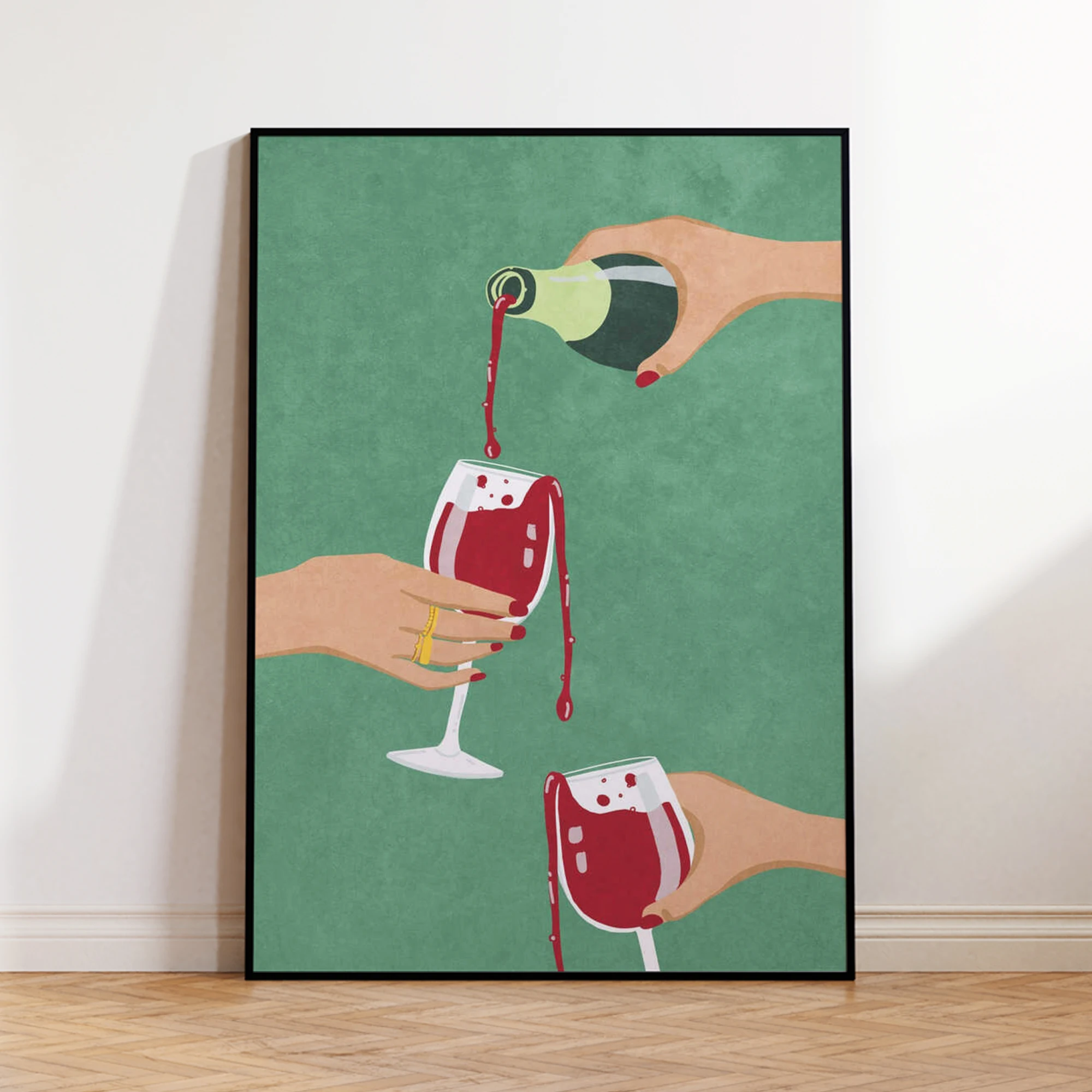 Modern,Minimalist Cheers Girls Wall Art Print Canvas Painting Poster Picture For Living Room,Bedroom Home Decor