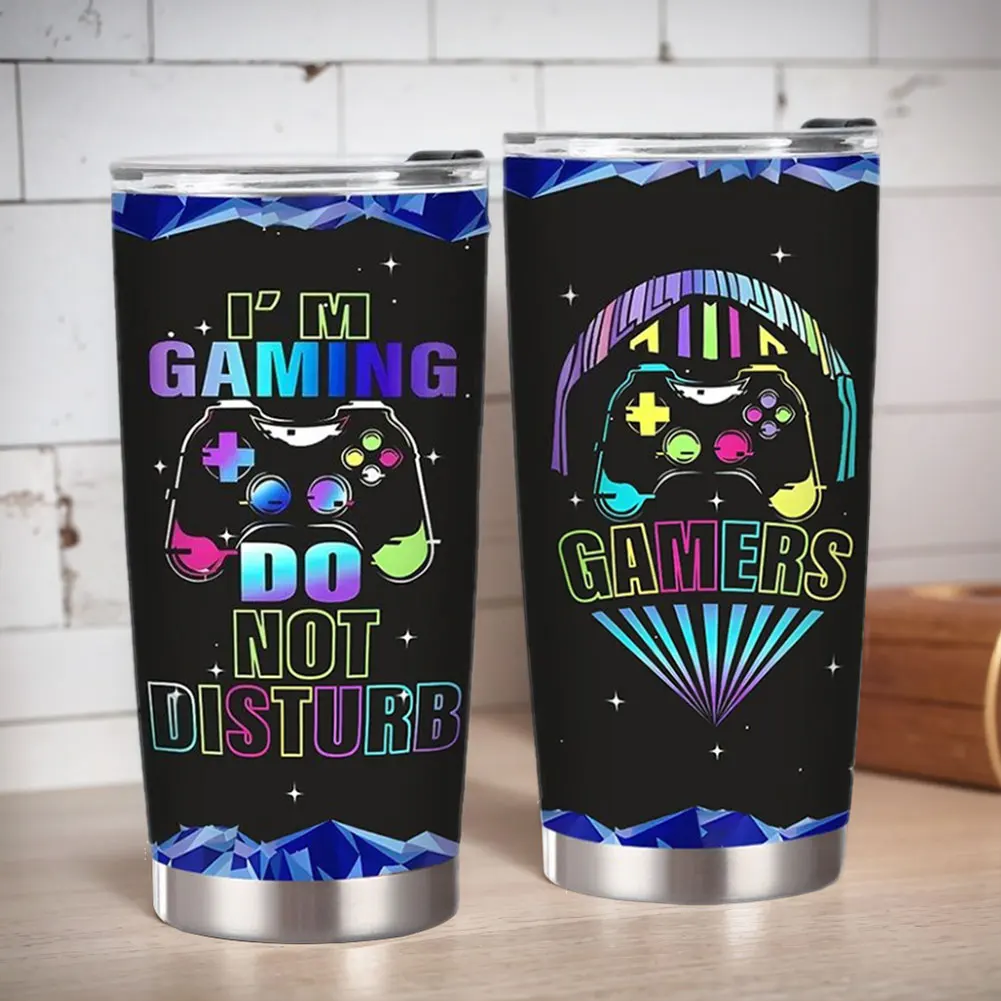 20oz Stainless Steel Gamer Tumbler Cup Insulated Drinking Cup Travel Mug for Teen Boy Son Dad Birthday Christmas Present