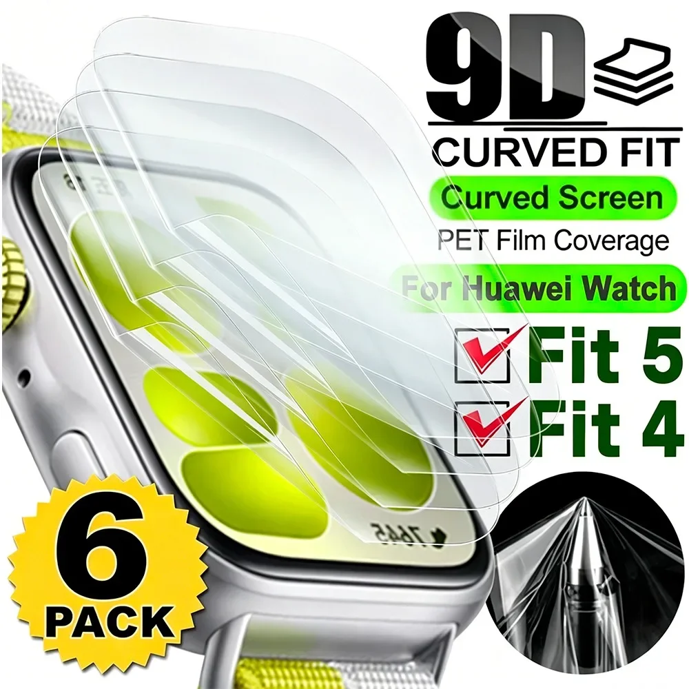 1-6Pcs for Huawei Watch Fit5 Fit4 HD Hydrogel Film SmartWatch Screen Protector Not Glass Full Cover for Huawei Watch Fit 4 5Pro