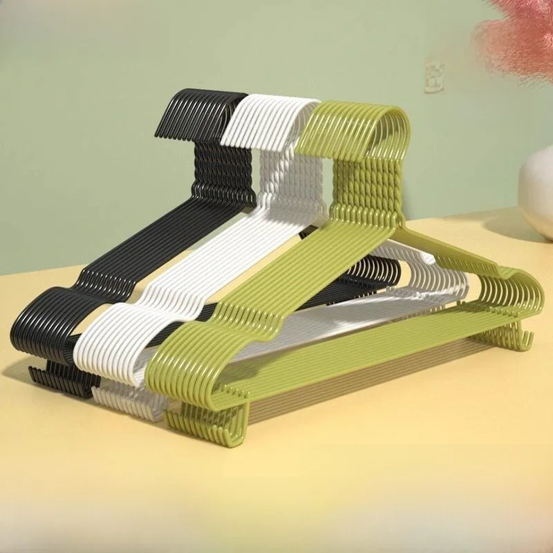Thickened Thickened Non-Slip Adult Clothes Hanger Home Drying Student Hanger Groove Design No Trace Plastic Coat Hanger