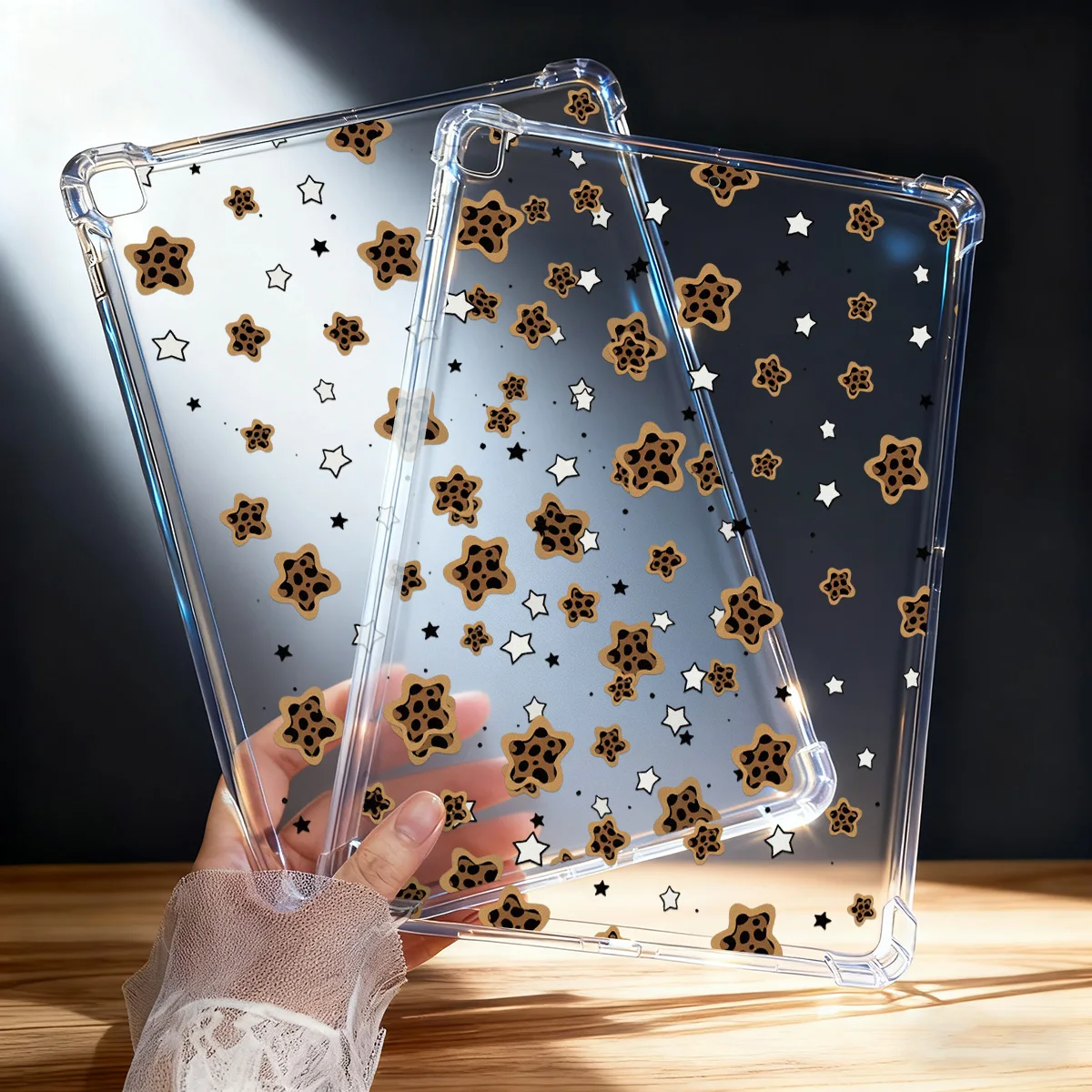 Pastoral Style Small Florals Clear Transparent Tablet Case for Apple iPad Pro 12.9 13 9.7 10.5 A16 11 10 9 8 Air 13 Mini 6 Cover