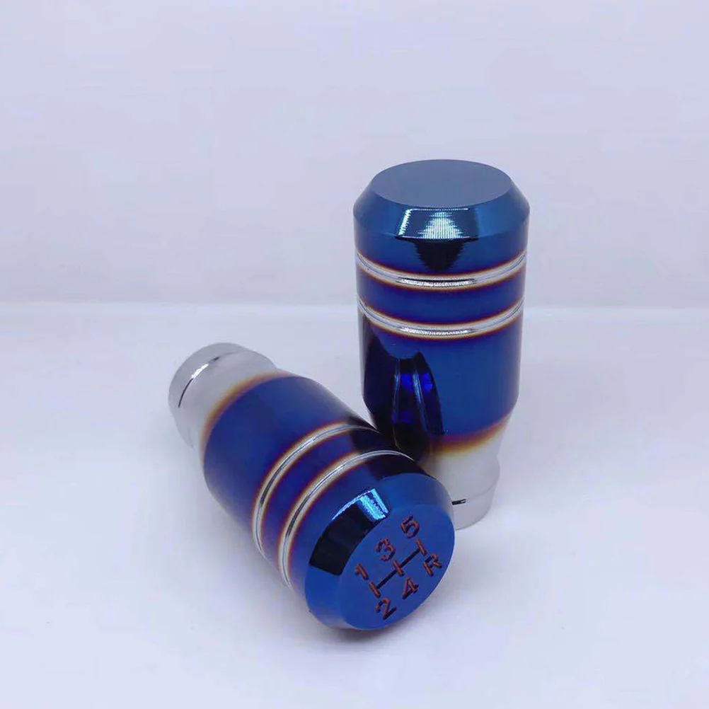 

Baked Blue Gear Shift Knob 5-Speed Manual Aluminum Alloy Stick Shifter Handle Universal Car Interior Upgrade Auto