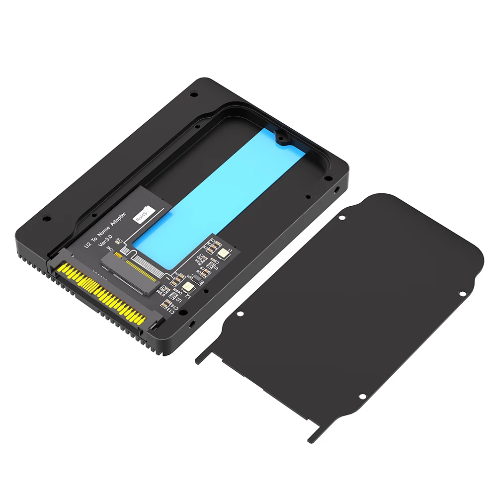 

M.2(NGFF) NVMe SSD to U.2 (SFF-8639) 2.5"" SSD Adapter with thermal pad , Convert M.2 NVMe SSD to U.2 not for SATA, Black