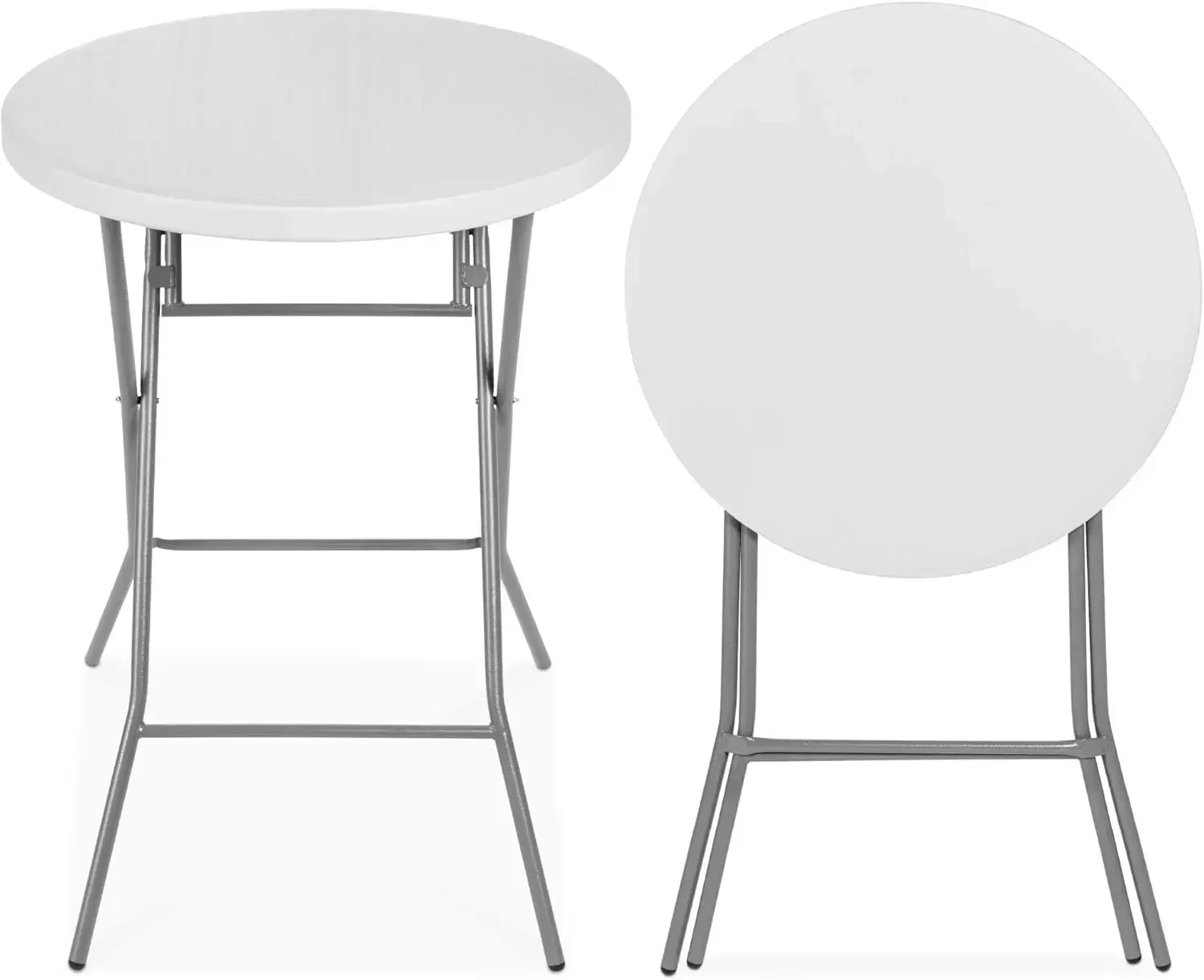 

32in Bar Height Folding Table,Round Indoor Outdoor Accessory for Patio,Backyard,Dining Room,Events w/Thick Table Top,Metal Frame