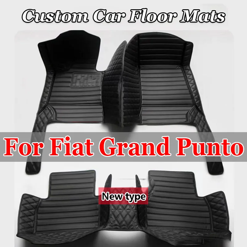 Tappetini auto per Fiat Grand Punto Project 199 2005 ~ 2009 3 porte Tapetes Para Carro Alfombrillas Coche Tappetini auto Accessori auto