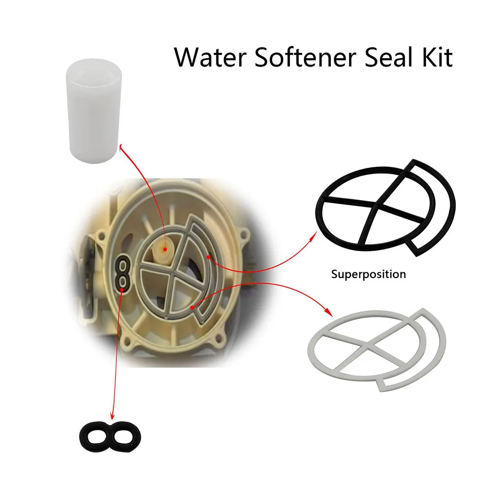 Replacement Seal Parts Set for Five Screw Cap Water Softeners Model For 7129716 to Maintain Optimal Functionality