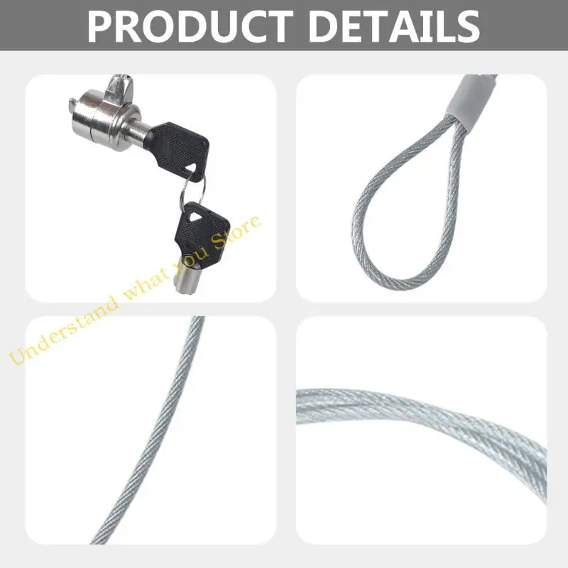 

J60A Notebook Laptop Computer Lock Security Cable Chain With for KEY Notebook PC