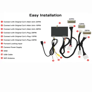 Bezdrátový CarPlay Android Auto Linux modul pro Highlander/RAV4/4Runner/Tundra/Tacoma/Camry/Corolla/Avalon/Prius/CH-R/Sienna 6 nejlepší prodej Příslušenství pro Toyotu RAV4 2011 - №5