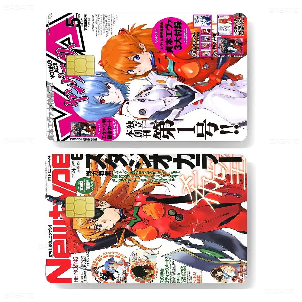 أنيمي E-Evangelions 100% رائجة البيع أنيمي الائتمان الخصم البنك بطاقة حافلة بطاقة فيلم الجلد ملصق