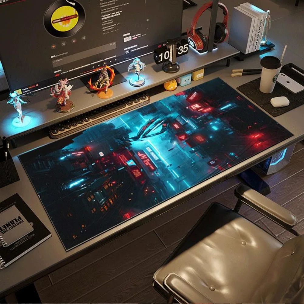 Cyberpunk City Streets Mouse Pad alfombrillas para escritoriodesk organizers and trays desk accessories alfombrillas gaming