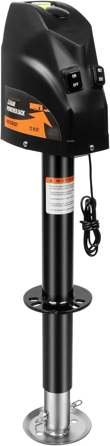 

Electric Trailer Jack 4000 lbs, Power Tongue Jack for A-Frame Travel, Cargo, and Utility Trailers or 5th Wheel RVs, 22" Lift