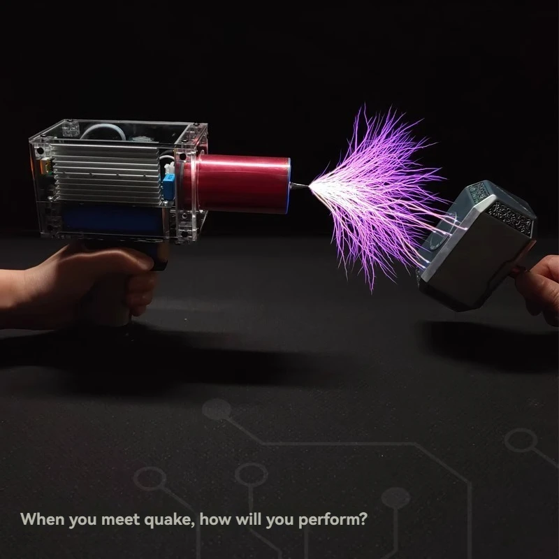 Enhanced Adjustable Arc Handheld Magnetic Energy High Voltage Generator Artificial Lightning for Tesla Coil Gun