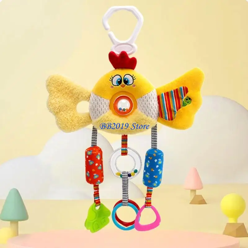 Q0KB Colorful Rotating Carriage Hanger With Musical Chimes Early Childhood Development