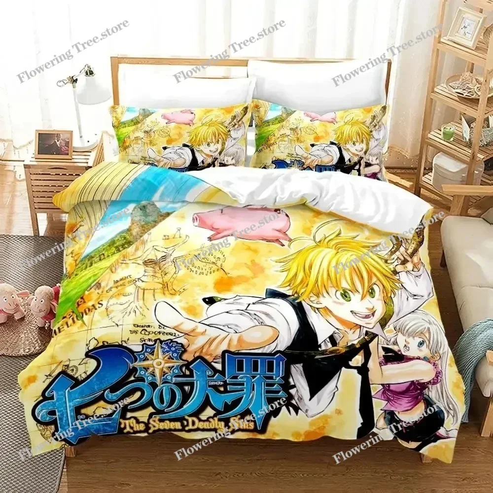 The Seven Deadly Sins Bedding Set Single Twin Full Queen King Size Anime Bed Set Teenager Bedroom Duvet Cover Sets Bed Sheet