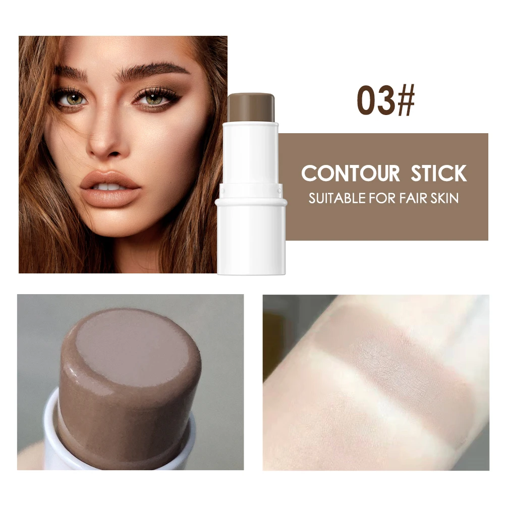 QIBEST Markeerstift Make-up Contouring Bronzer Voor Gezichtscontour Stick Poeder Romige Textuur Stick Dames Cosmetica Concealers