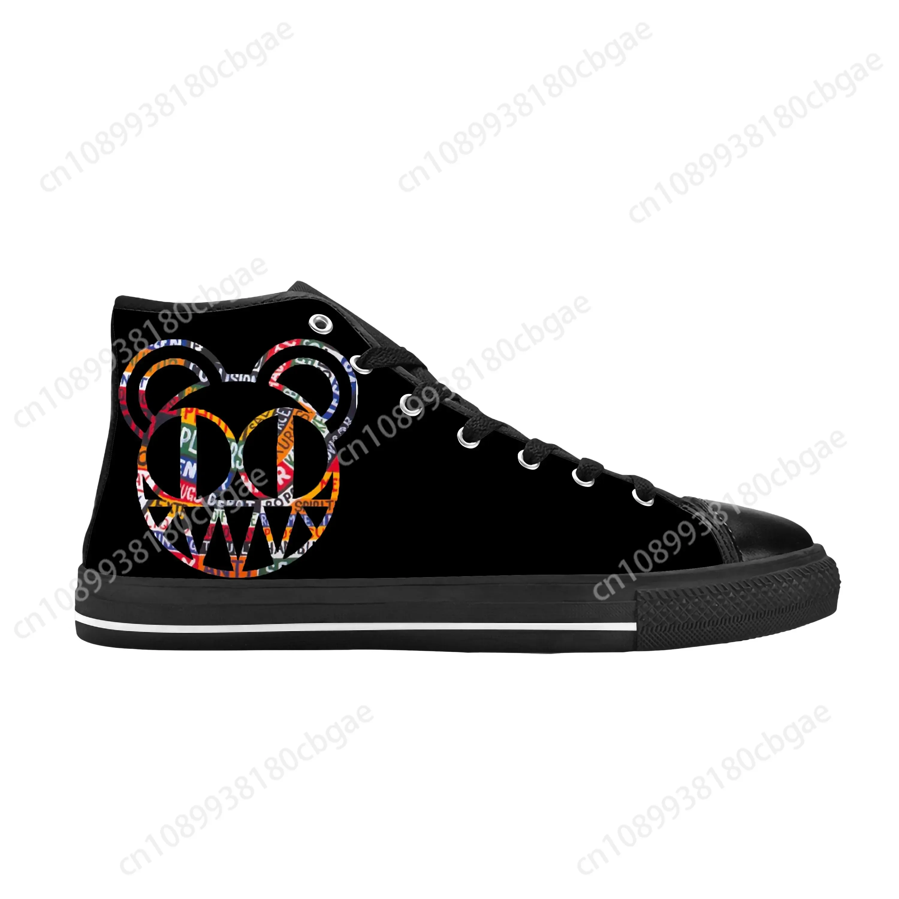 Radiohead Rock Band Music Singer Mouse Cool Funny Casual Cloth Shoes High Top Comfortable Breathable 3D Print Men Women Sneakers