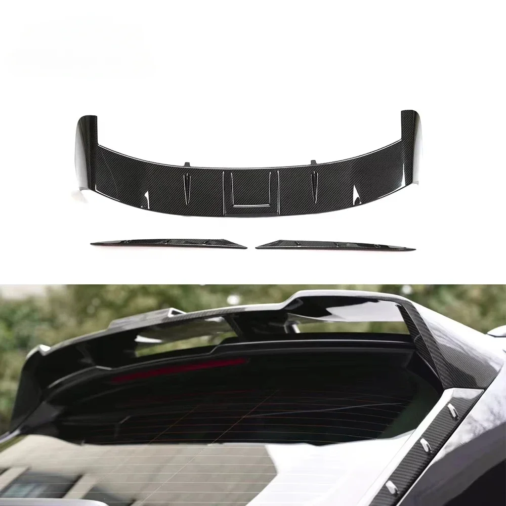 Dry Carbon Rear Roof Spoiler Top Wing for For Audi RS6 RS7 Avant C8 Wagon 2019-2024 3D Design Autoclave Curing Rear Bumper