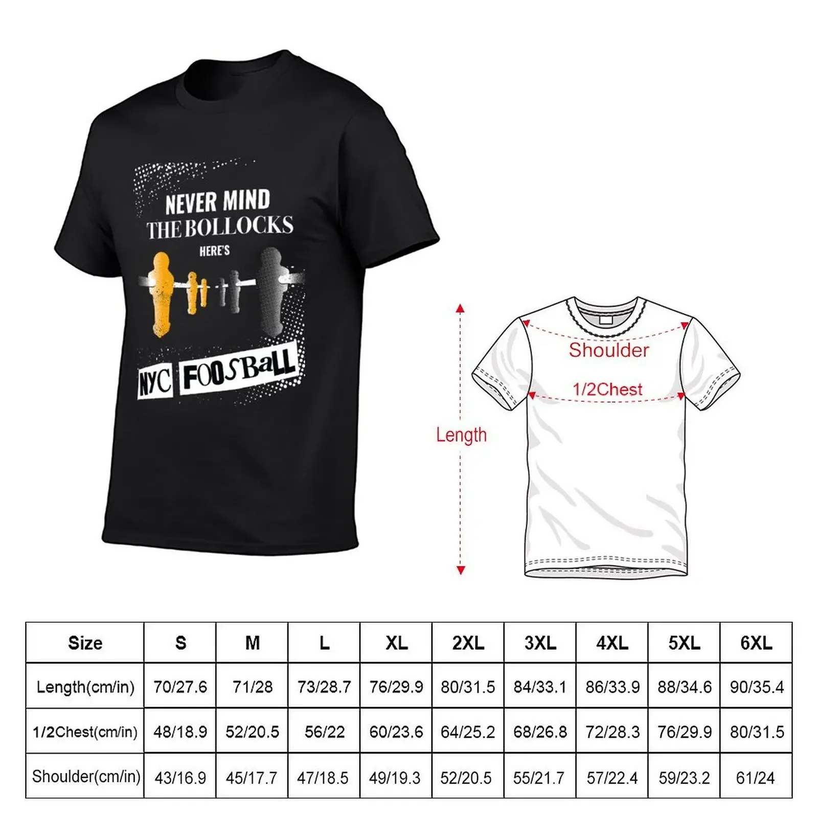 Never Mind the Bollocks, Here's NYC Foosball (Dark Items) T-Shirt graphic shirts plus size clothes Blouse shirts men