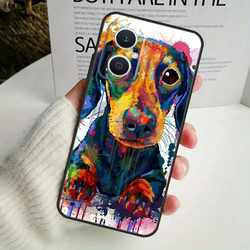 Dogs Dachshund Cute Case For OPPO Reno 11F 10 Pro 4 5 6 7 8 Lite 4Z 5Z 8T OPPO Find X6 X5 Pro X2 X3 Neo Cover