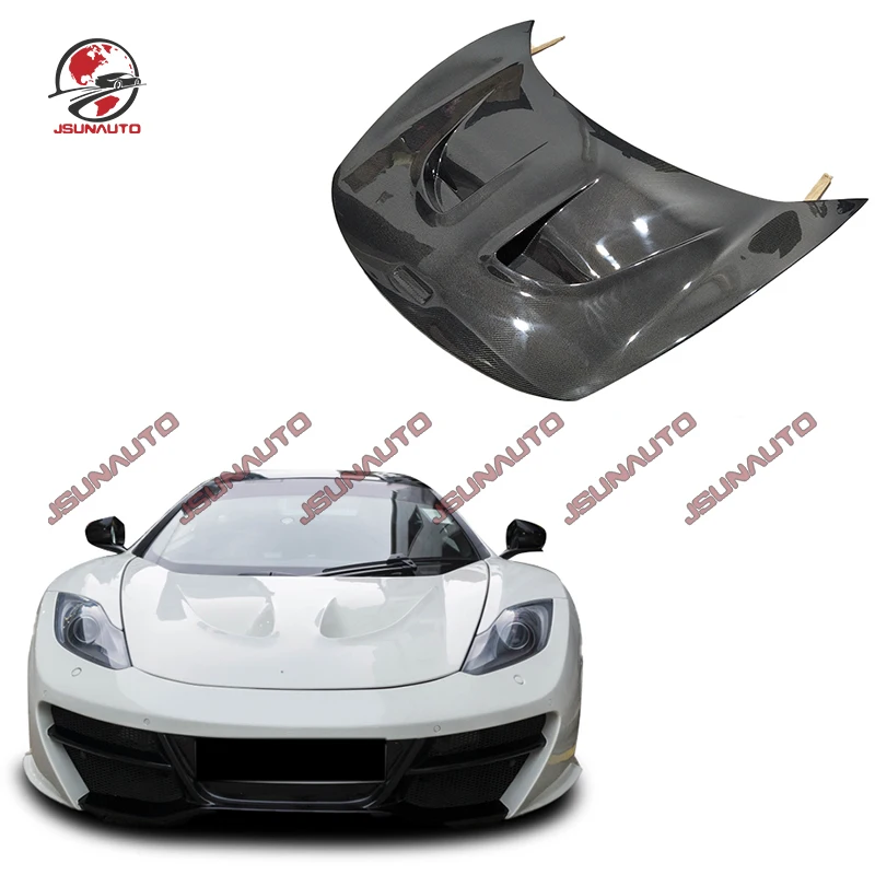 

Carbon Fiber Front Engine Cover For McLaren MP4-12C 650S 2012-2017 P1 Style Car Bonnet For 650c 675LT Hood Cover Fiberglass Part