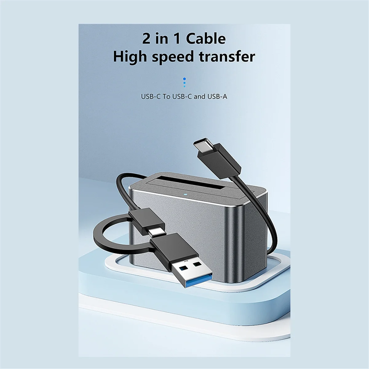 

TCE SAS to USB 3.0 Hard Drive Docking Station, 5Gbps High-Speed Adapter, Supports 20TB,for 2.5/3.5 Inch SATA/SAS US PLUG