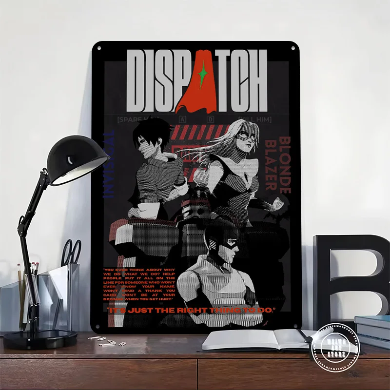 Dispatch Comic Art Tinplate Poster Custom Wall Art Vintage Metal Signs Retro Tin Plaque for Decoration Home Decorations House