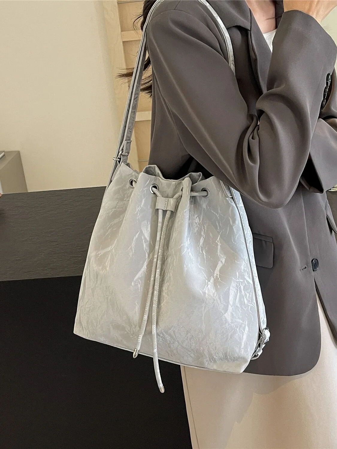 

Большая женская сумка Capaci Taugi 2024, летняя новая дизайнерская модная сумка на одно плечо, многофункциональная дорожная сумка-тоут