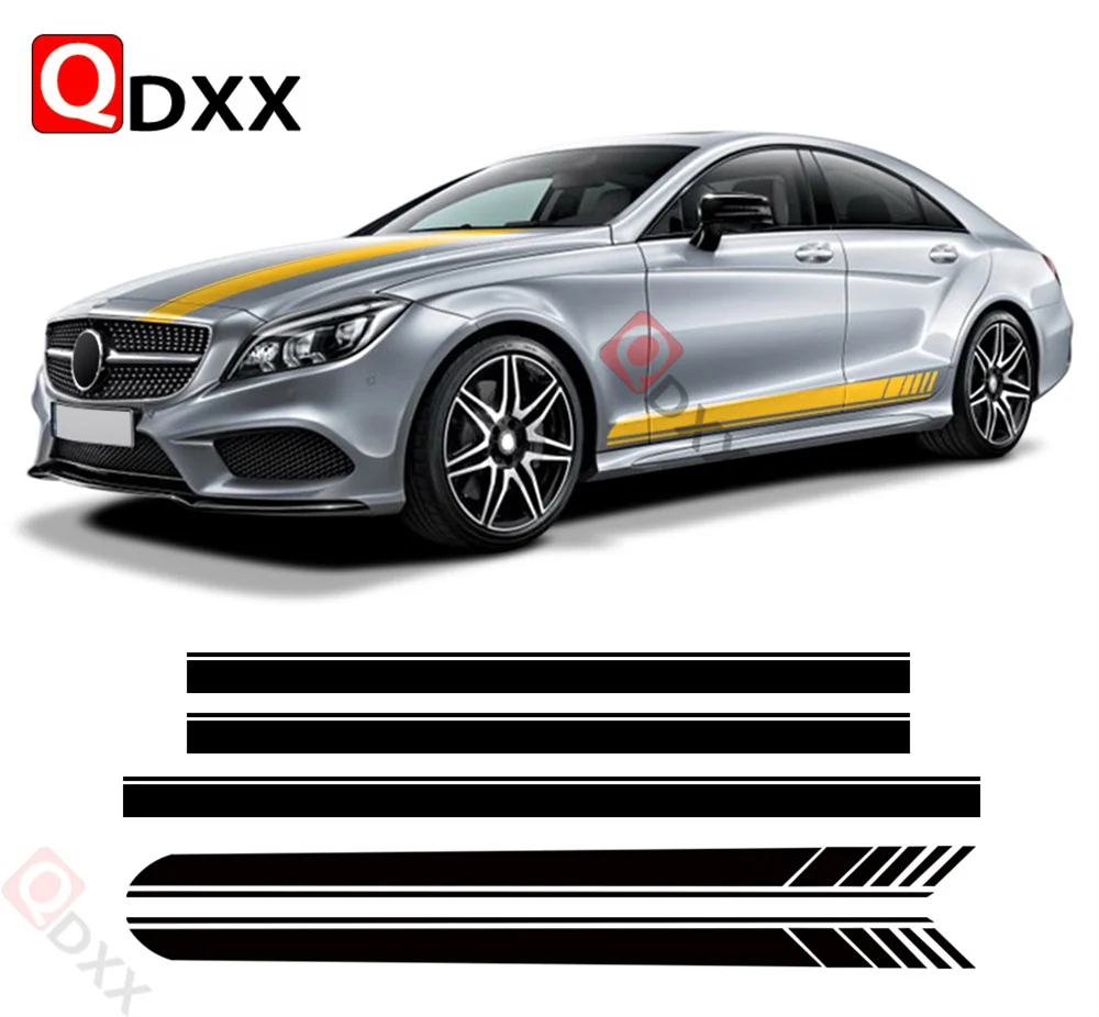 

For Mercedes Benz CLS Class Edition 1 AMG Styling Bonnet Door Side Body Stripes Kit Decal W219 C219 W218 C218 X218 C257 CLS63