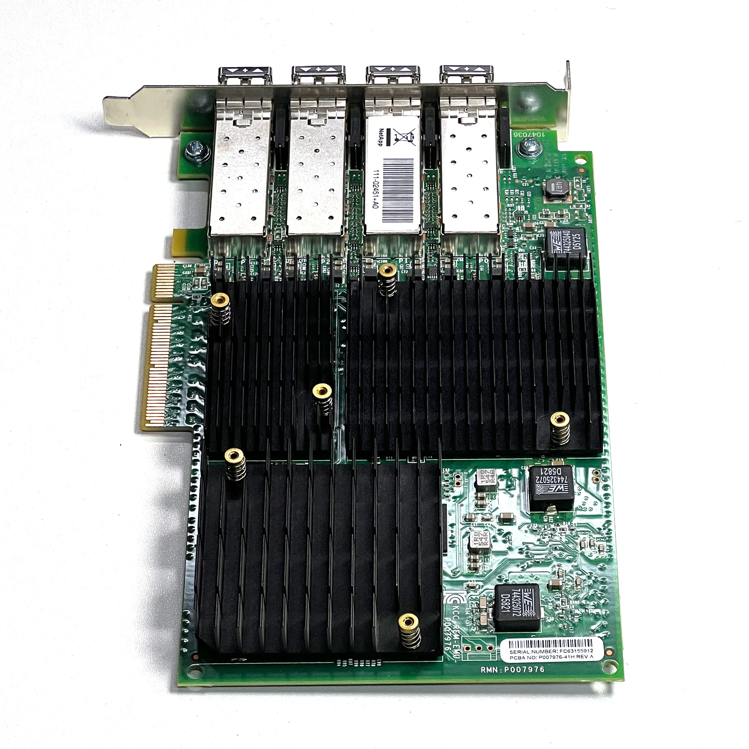 PCI Express P007976-41H Rev A KCC-REM-EMU, NetApp 111-02451 + A0 파이버 채널 hba 카드 포함