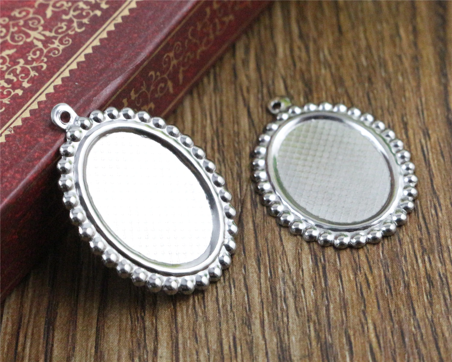 (Bez przejścia) 10 sztuk 13x18mm wewnętrzna rozmiar materiału ze stali nierdzewnej owalne styl Cabochon baza Cameo ustawienie wisiorek taca (t7-38) — zdjęcie 3