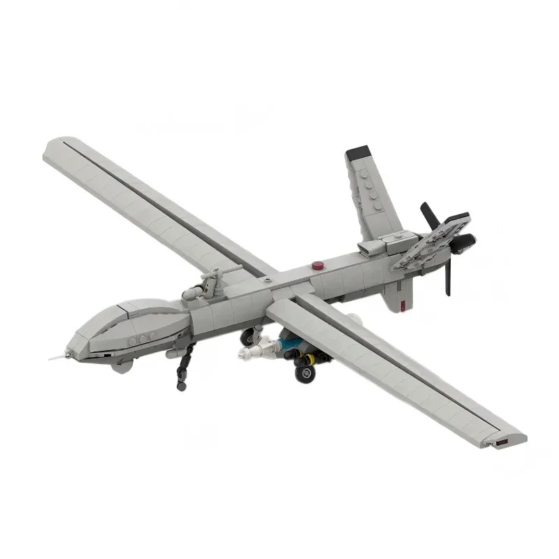 MQ-9 Reaper Drone 1:35 Scale Building Blocks MOC-101708 Assembly Bricks Military Aircraft Toy Gift For Aviation Enthusiasts