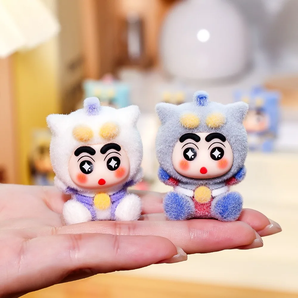9PCS Crayon Shin-chan Mini Action Figure Decorative Pendant Ornaments Popular DIY Anime Dolls Accessories Keychain Pendants Toys