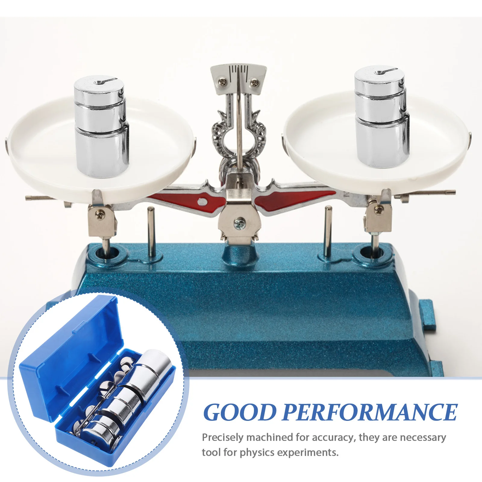 

1Set Metal Slotted Steel Slotted Mass Laboratory Teaching Tools Physics Experiment Weights Set with Hanger